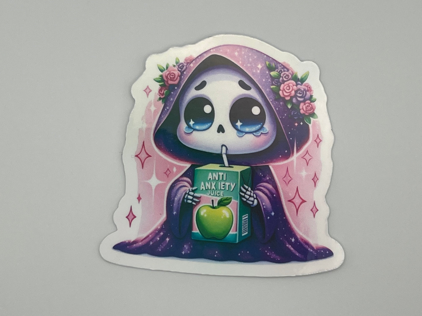 Anti Anxiety Juice roses Vinyl Sticker