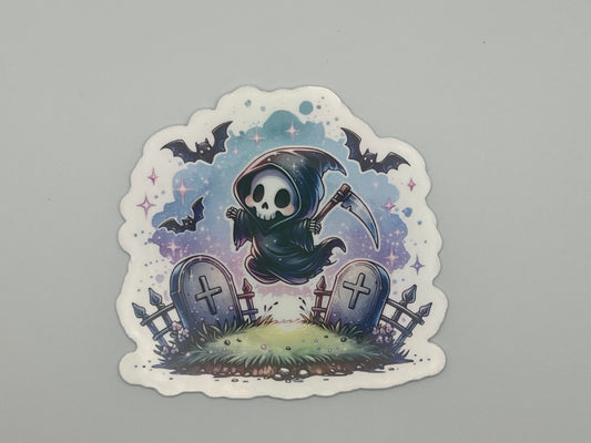 Dancing On Your Grave Sticker (Blue)