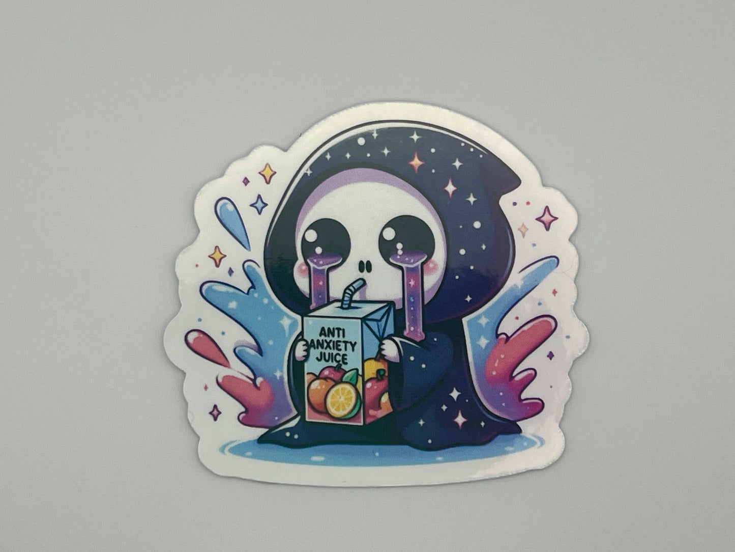 Anti Anxiety Juice Black Waterproof Vinyl Sticker