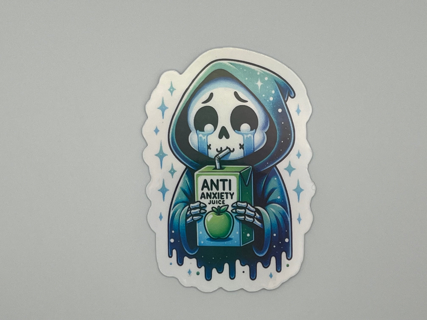 Anti Anxiety Juice Green Waterproof Vinyl Sticker